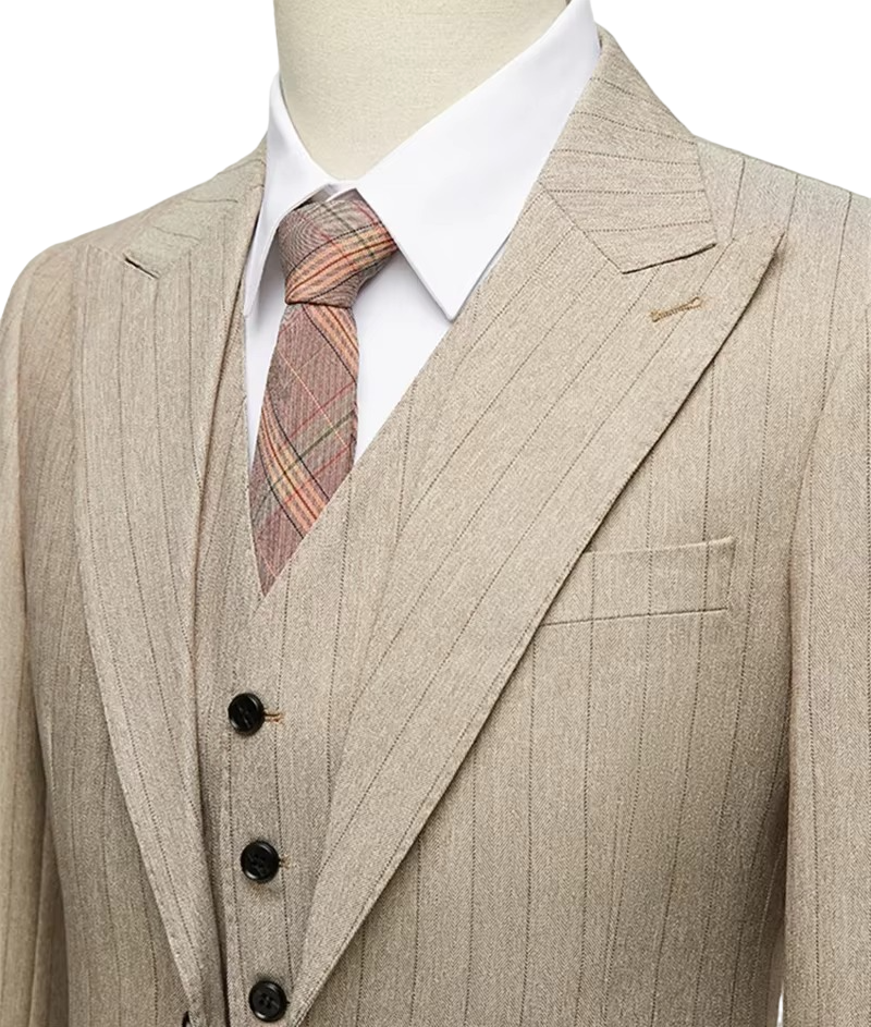 Dreiteiliger Anzug Tommy Beige